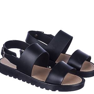 Black Women's Putter-02 Flat Jelly Sandal